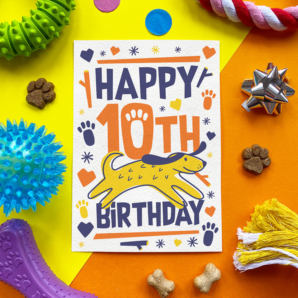 Happy Birthday Card For Dogs 10th Birthday Chicken Flavour Scoff happy-birthday-card-for-dogs-10th-birthday-chicken-flavour-scoff