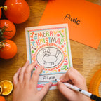 Paw-trait — Draw Your Own Dog – Edible Dog Christmas Card & Pen Set (Bacon)