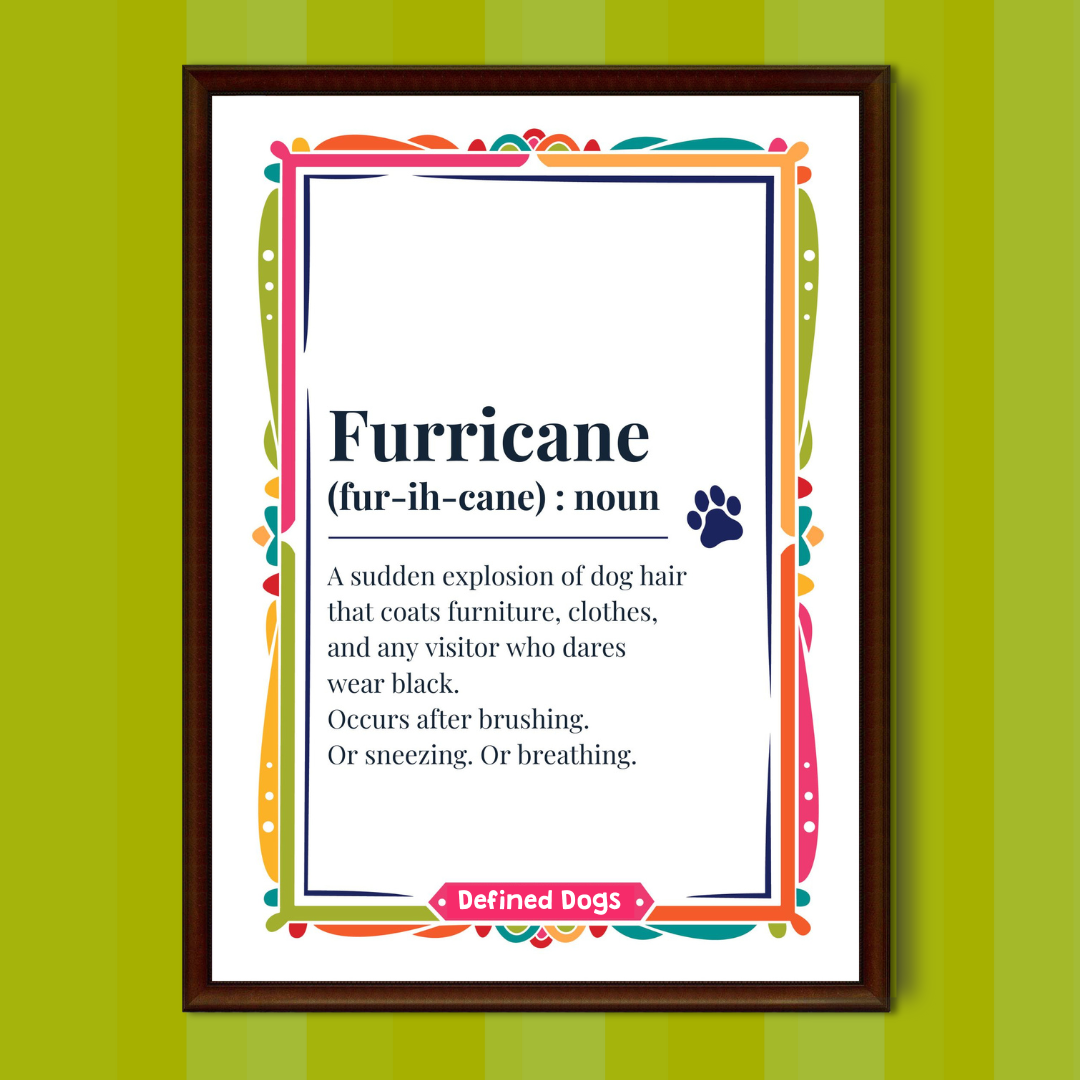 Furricane Dog Wall Art Print