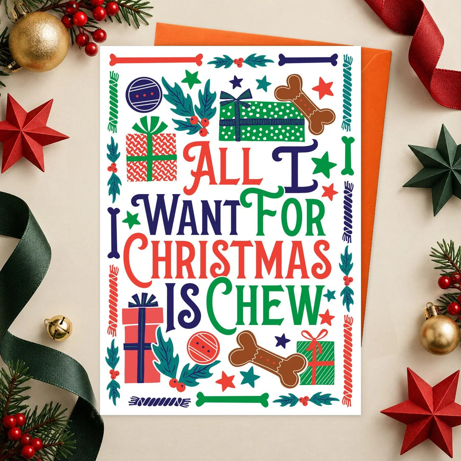 All I Want for Christmas – Edible Dog Christmas Card (Chicken)