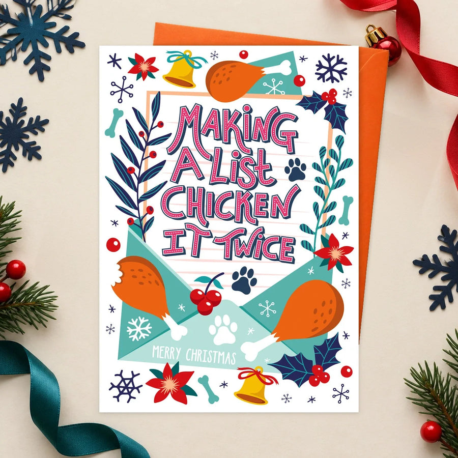 Twice Christmas – Edible Dog Christmas Card (Chicken)