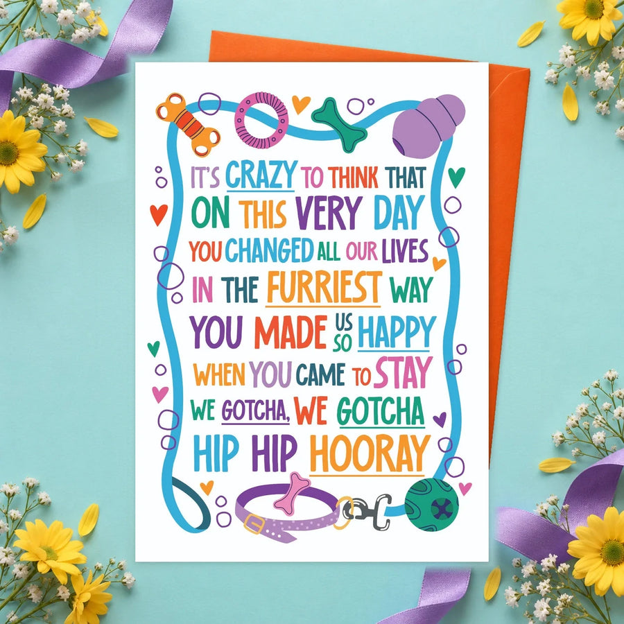 Happy Gotcha Day Poem – Edible Dog Gotcha Day Card (Chicken)