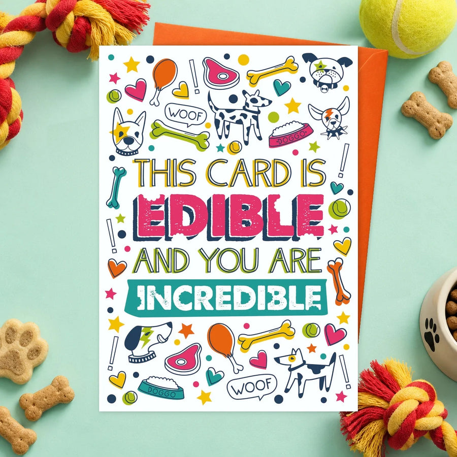 Edible - Incredible – Edible Dog Card (Chicken)