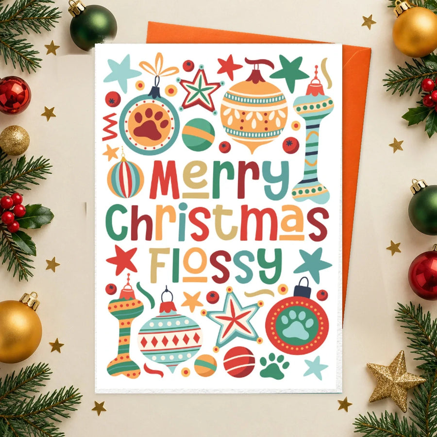 Merry Christmas 25 – Personalised Edible Dog Christmas Card
