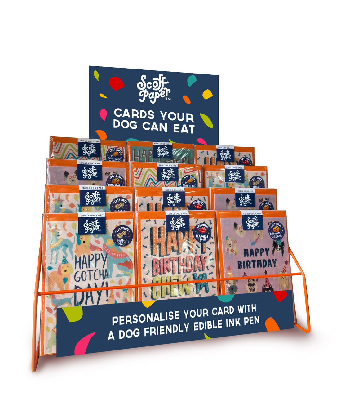 Scoff Paper - Edible Cards for dogs - Starter Pack w/display