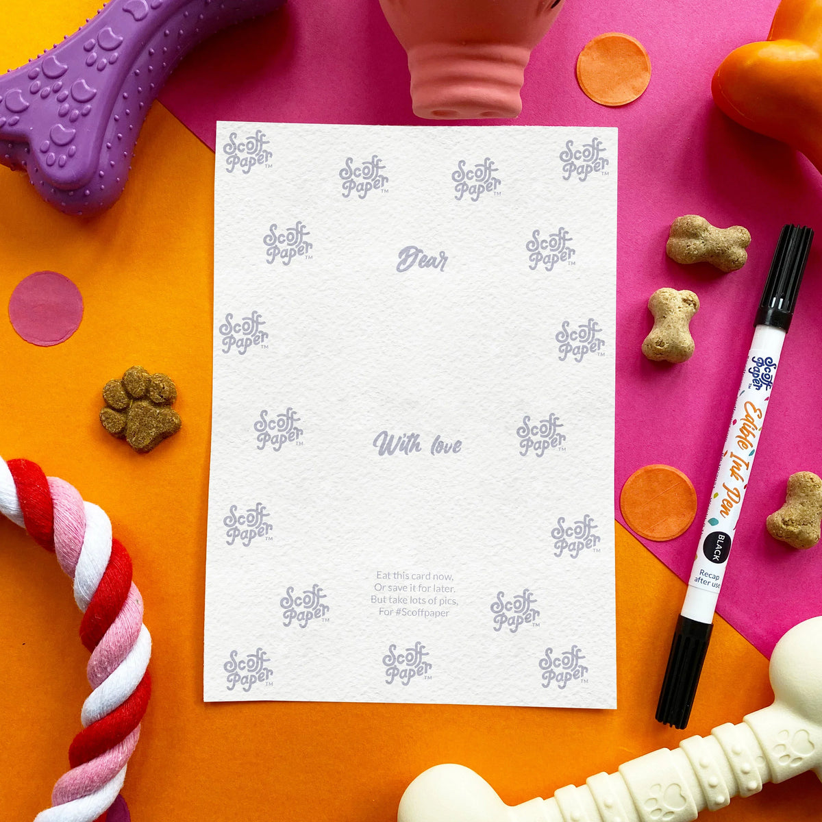 I Love You So Much Edible Dog Card | Adorable Treat for Pups – Scoff Paper